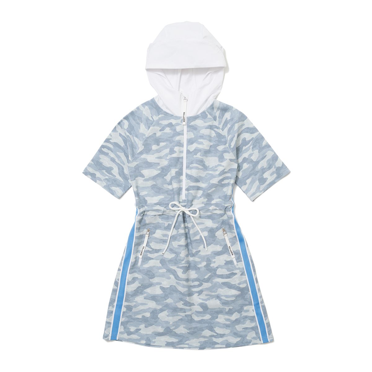 블루닷(BLUDOT) 후드 반팔 카모 원피스_SB