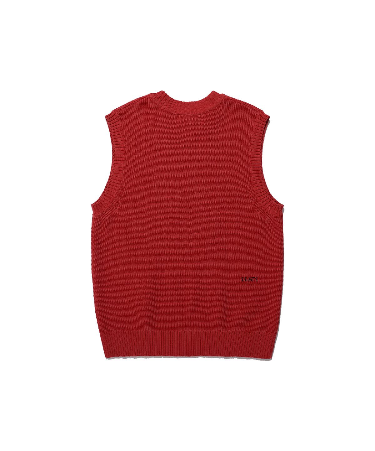 나이스고스트클럽(NICEGHOSTCLUB) FFATS WAFFLE KNIT VEST_RED(NG2ESUK681A)