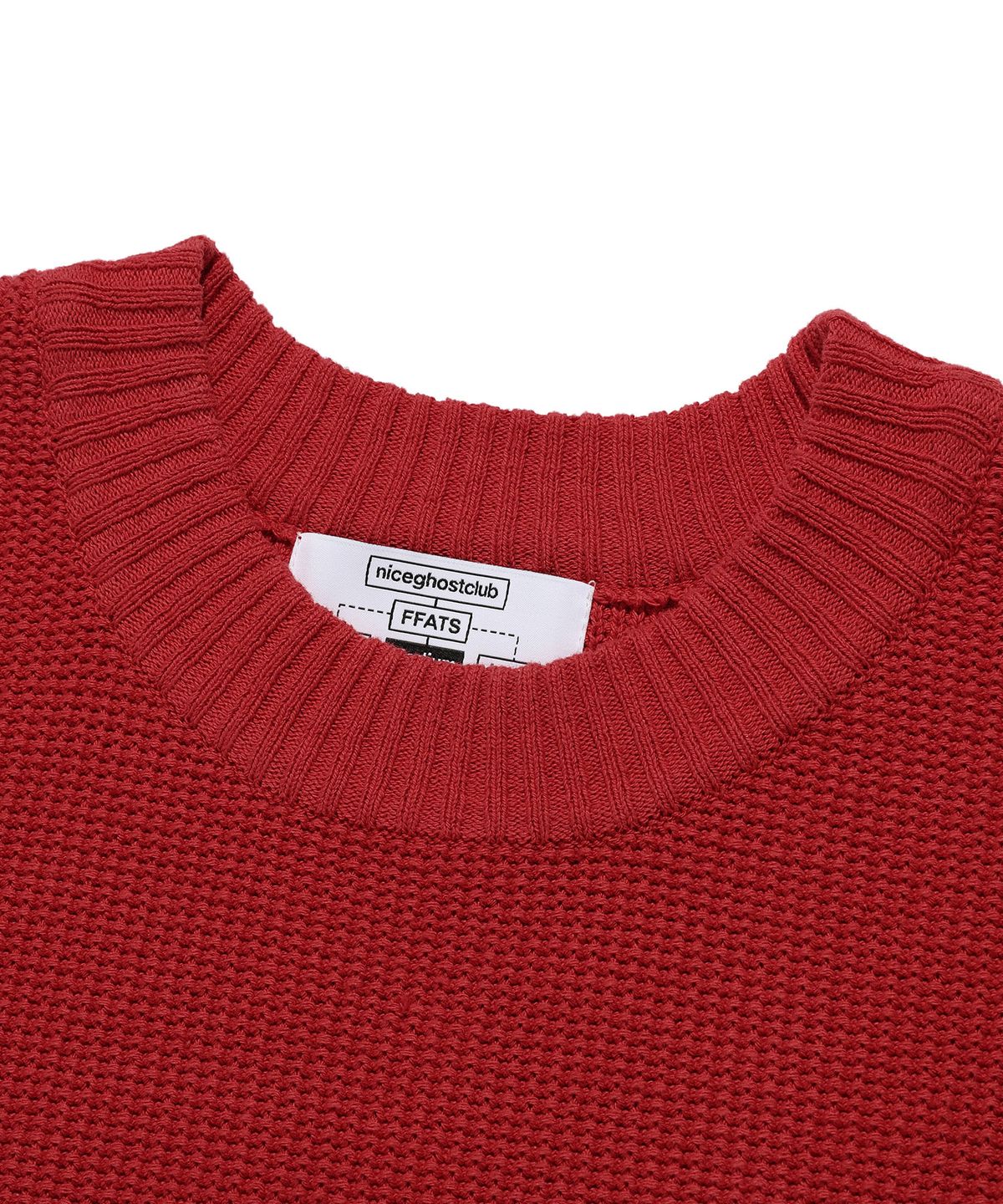 나이스고스트클럽(NICEGHOSTCLUB) FFATS WAFFLE KNIT VEST_RED(NG2ESUK681A)
