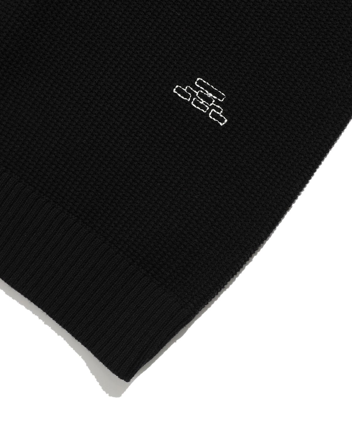 나이스고스트클럽(NICEGHOSTCLUB) FFATS WAFFLE KNIT VEST_BLACK(NG2ESUK681A)
