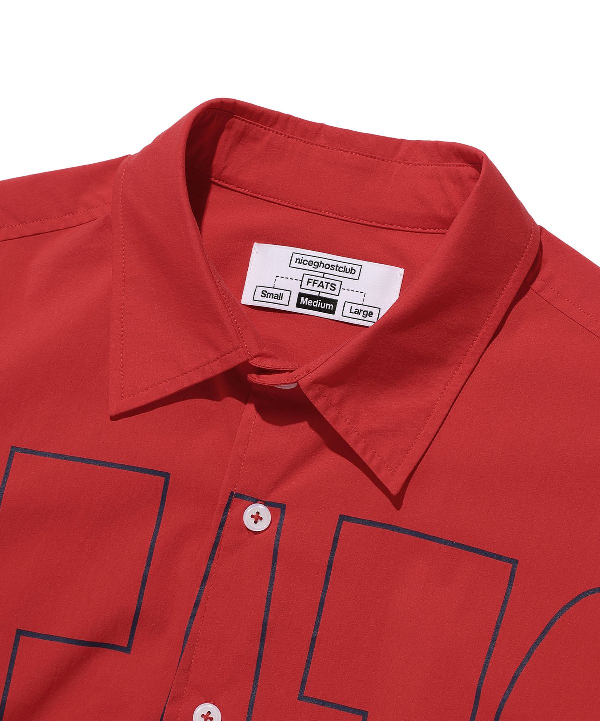 나이스고스트클럽(NICEGHOSTCLUB) FFATS POPLIN SHIRT_RED(NG2ESUW300A)