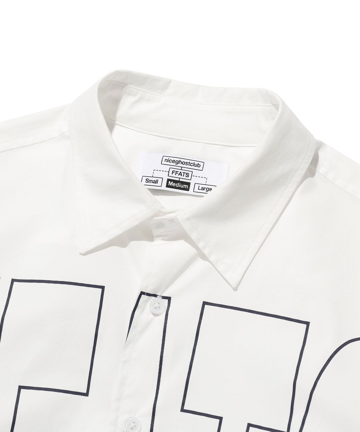 나이스고스트클럽(NICEGHOSTCLUB) FFATS POPLIN SHIRT_WHITE(NG2ESUW300A)