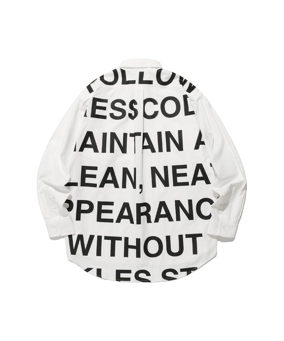 나이스고스트클럽(NICEGHOSTCLUB) FFATS DRESS CODE BIG BIG SHIRT_WHITE(NG2ESUW302A)