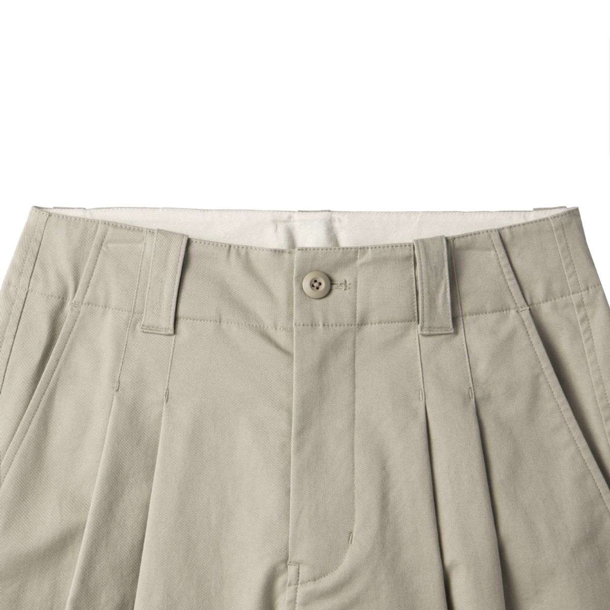 브롬톤 런던(BROMPTON LONDON) W TWO TUCK WIDE TROUSERS - BEIGE (P241WPT602)