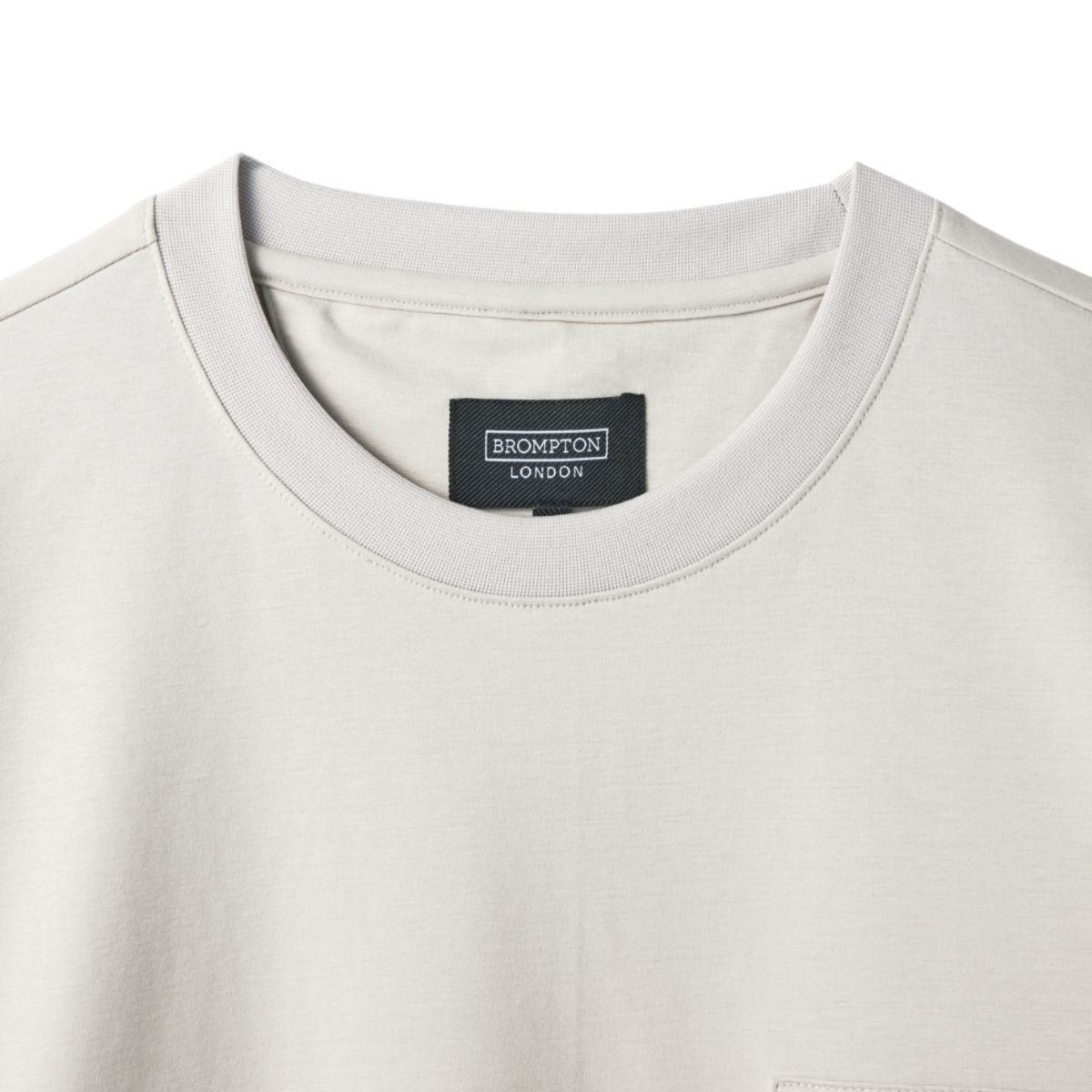 브롬톤 런던(BROMPTON LONDON) STRETCH ROUND T-SHIRT - IVORY (P242UTS121)