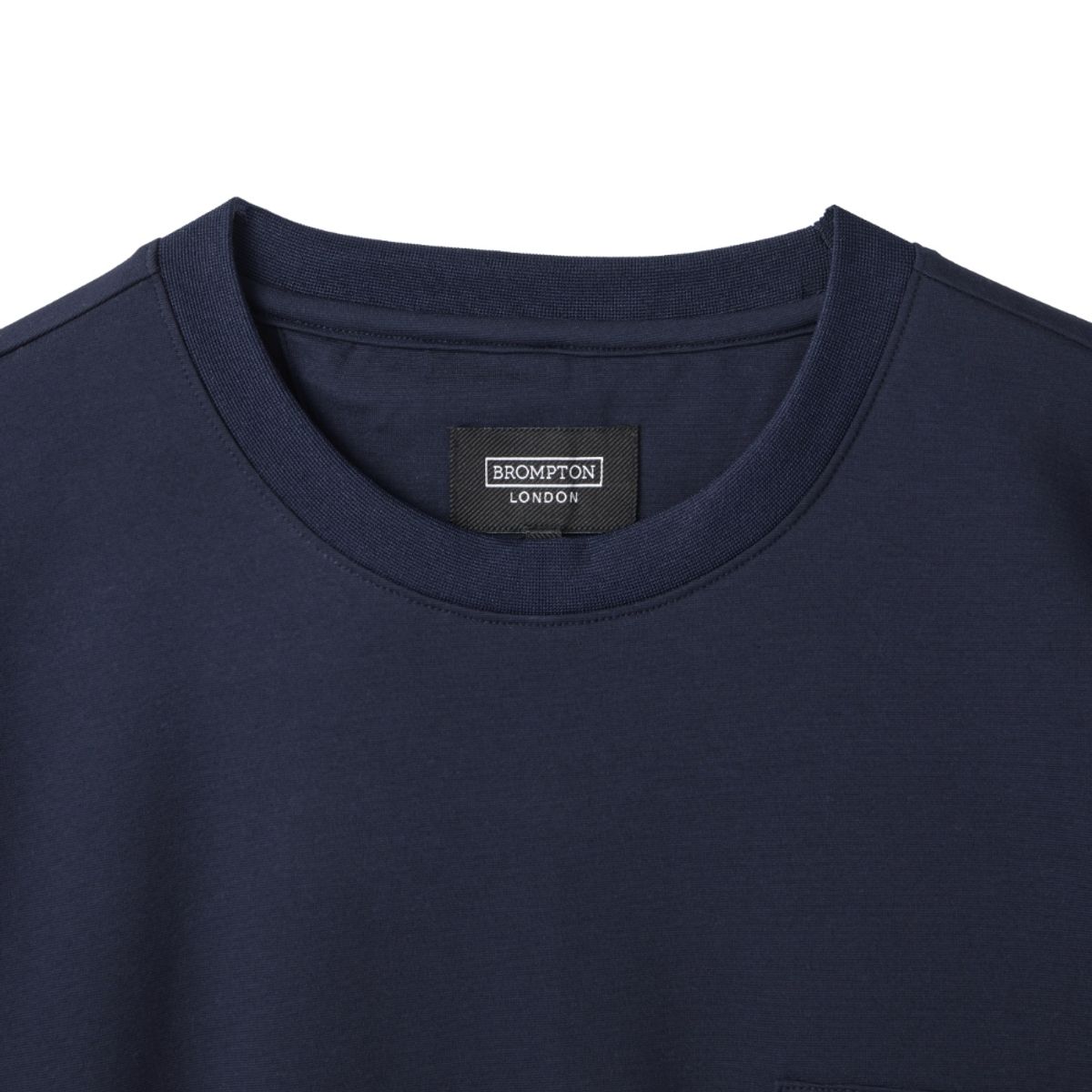 브롬톤 런던(BROMPTON LONDON) STRETCH ROUND T-SHIRT - NAVY (P242UTS121)
