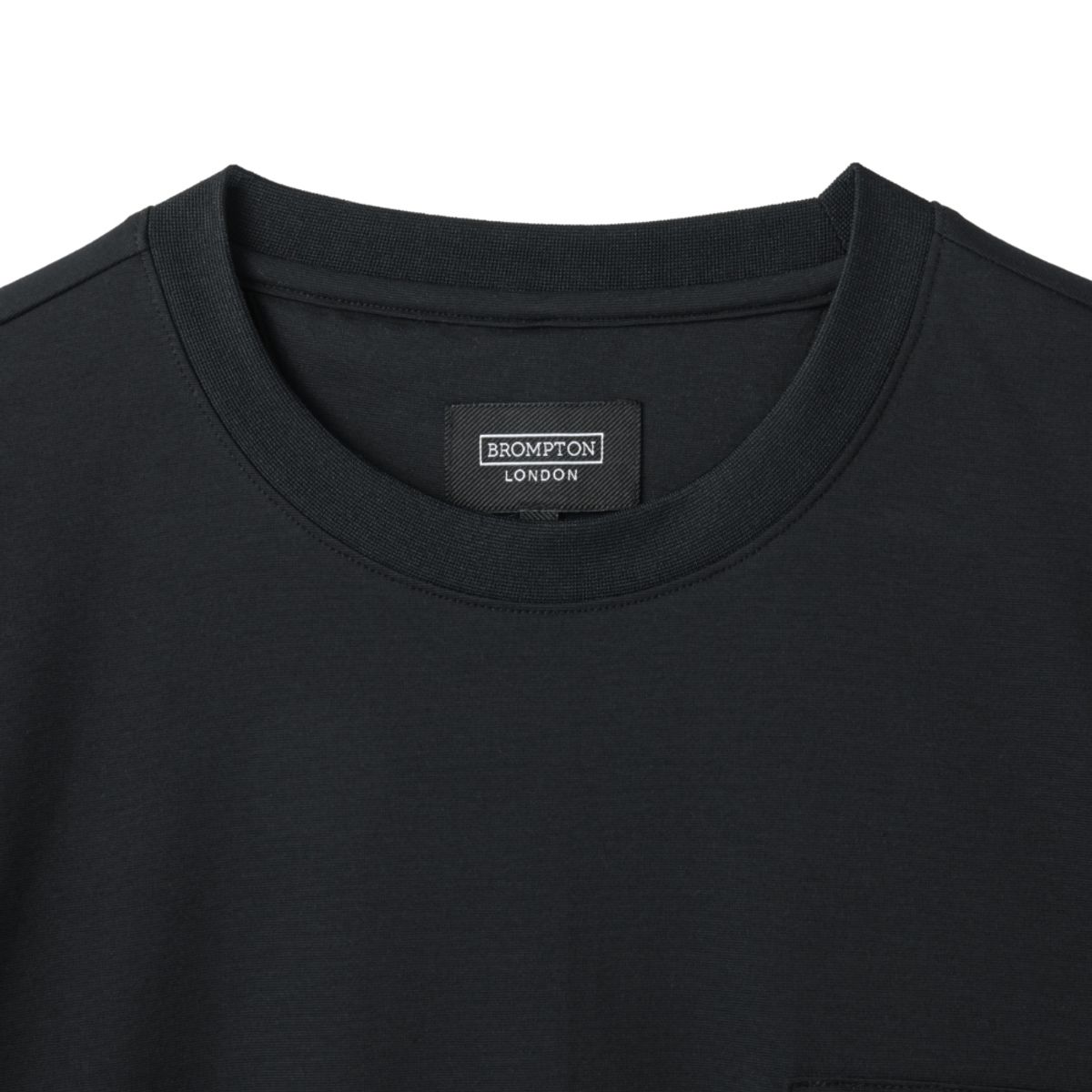 브롬톤 런던(BROMPTON LONDON) STRETCH ROUND T-SHIRT - BLACK (P242UTS121)
