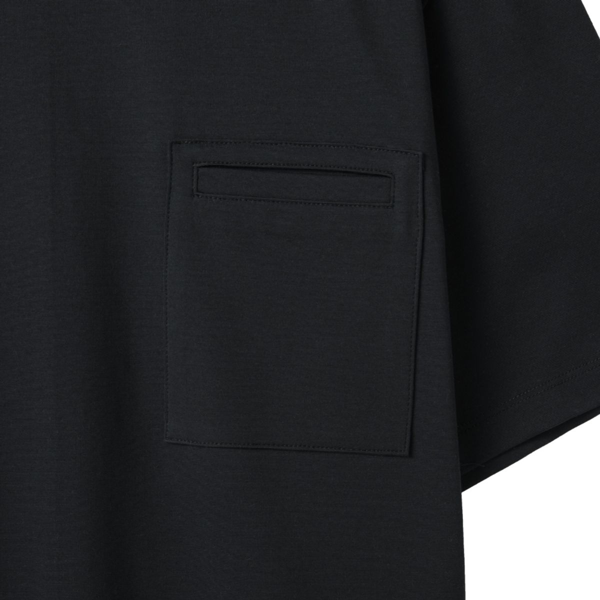 브롬톤 런던(BROMPTON LONDON) STRETCH ROUND T-SHIRT - BLACK (P242UTS121)