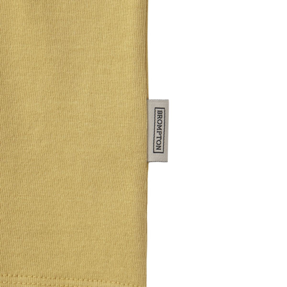브롬톤 런던(BROMPTON LONDON) CHEST LOGO FLOCK T-SHIRT - MUSTARD (P242UTS412)