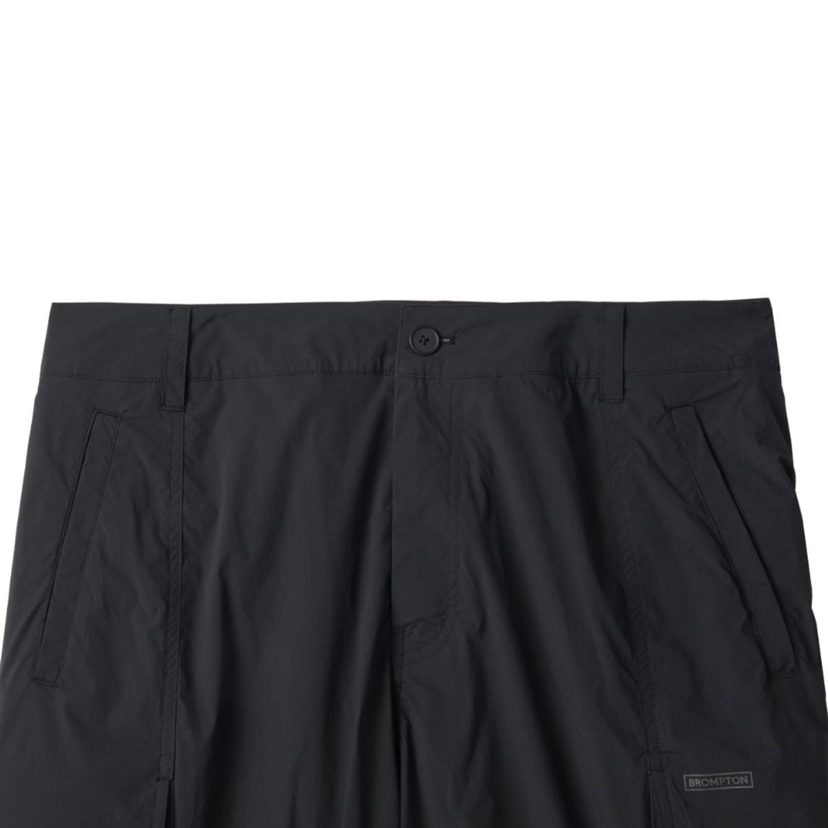 브롬톤 런던(BROMPTON LONDON) NYLON SET CUT DETAIL TROUSERS - BLACK (P242MPT234)