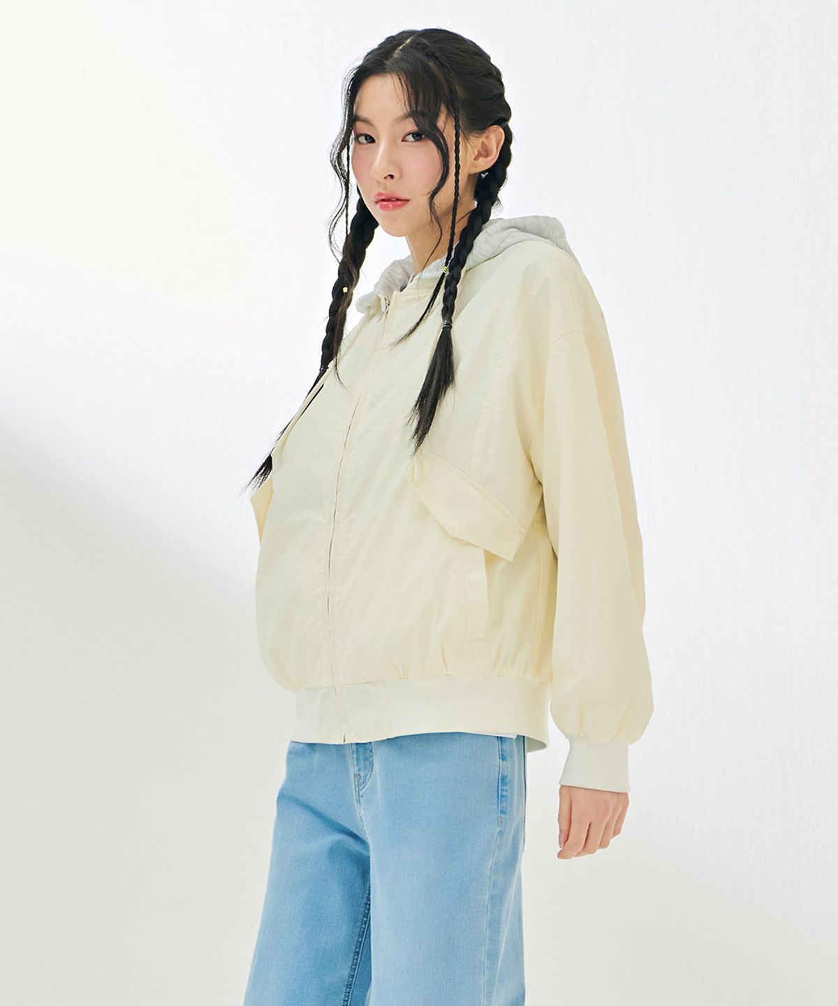 체이스컬트(CHASECULT) 여성 블루종 후드 점퍼-DARG4161B0A
