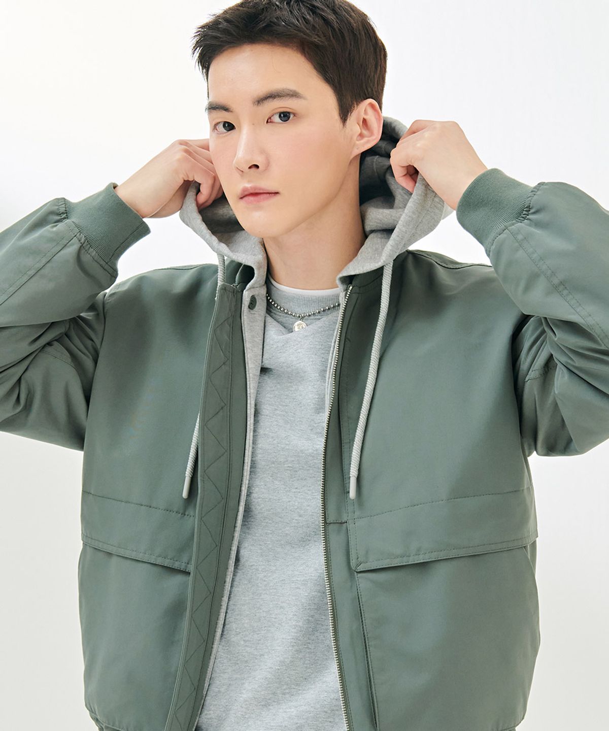 체이스컬트(CHASECULT) 공용 후드 내피 탈부착 점퍼-DARU4111B0V