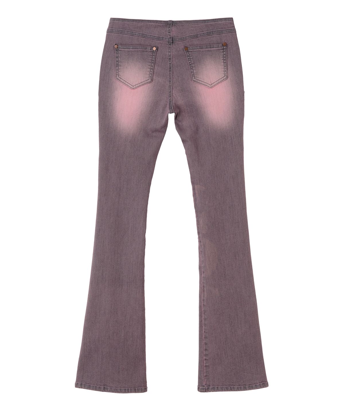 배디(BADEE) Cut-Out Flared Pants Pink/Gray
