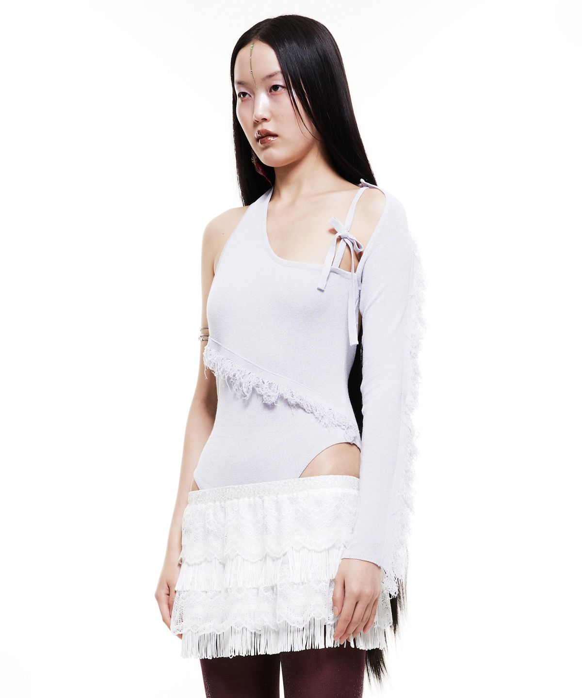 배디(BADEE) Fringe Body Suit Pale Purple