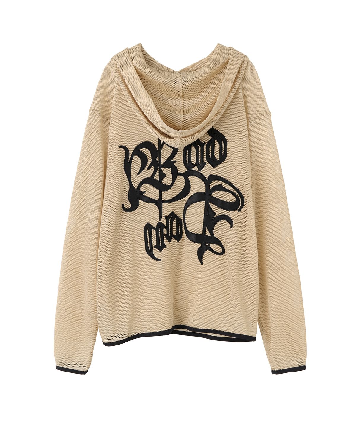 배디(BADEE) Mesh Boxy Hoodie Cream