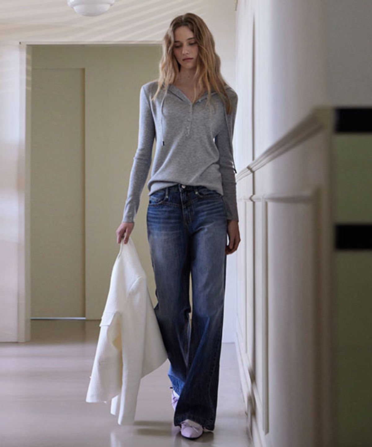 헤인트(HAINT) JANE WASHED LONG WIDE DENIM PANTS