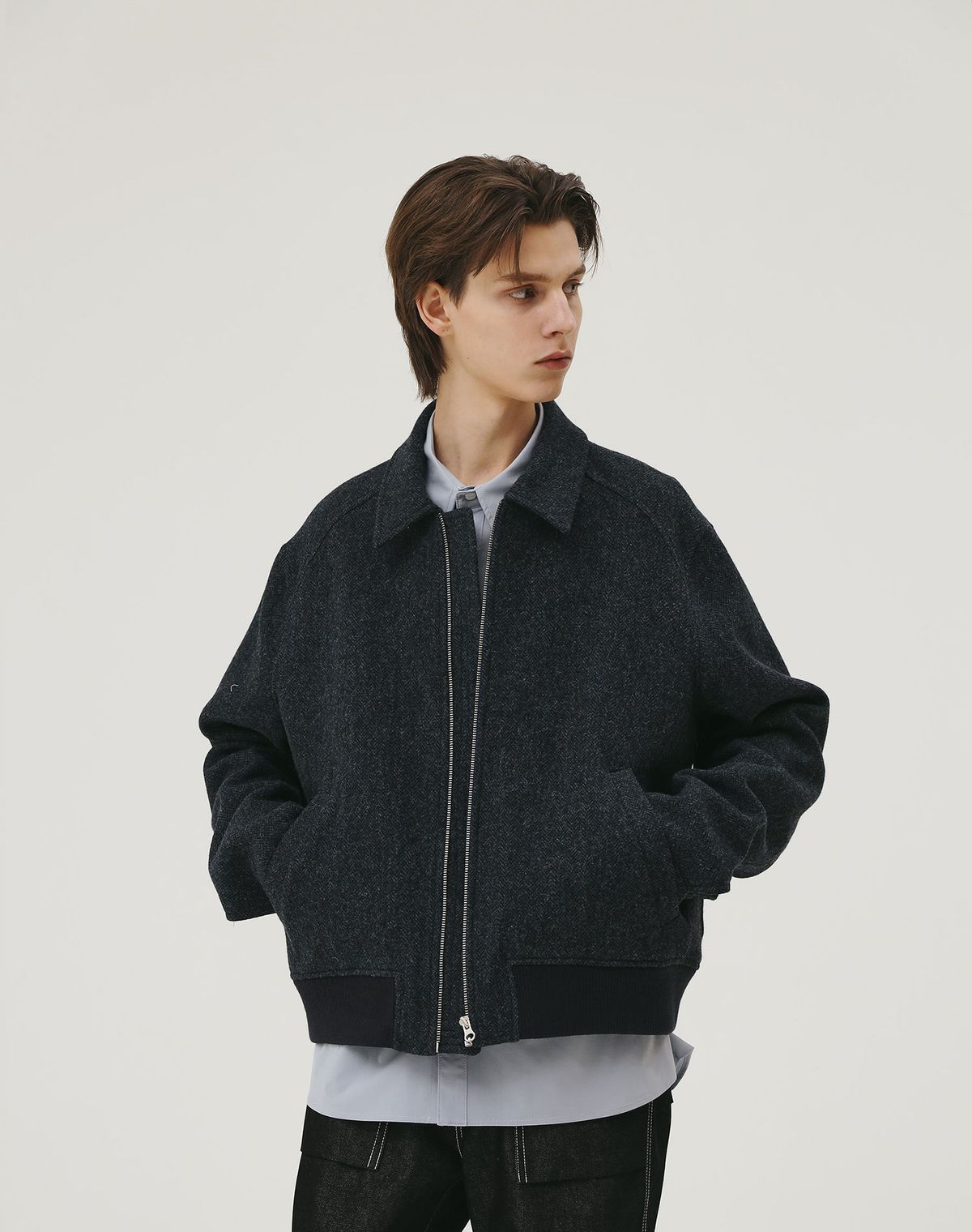 지에마르(GIEMAR) WOOL BLOUSON BLUE