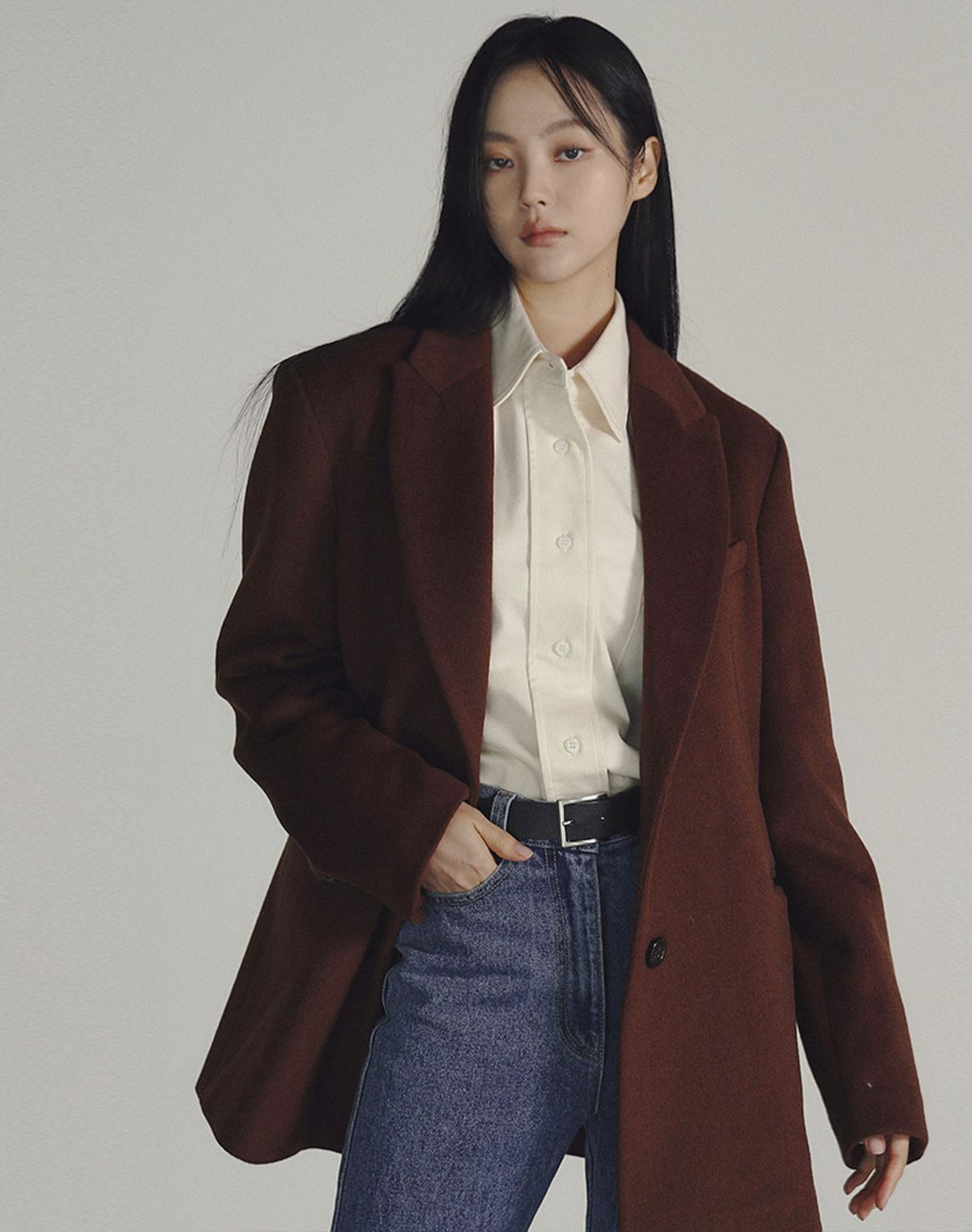 지에마르(GIEMAR) OVERFIT JACKET WOOL COAT BROWN
