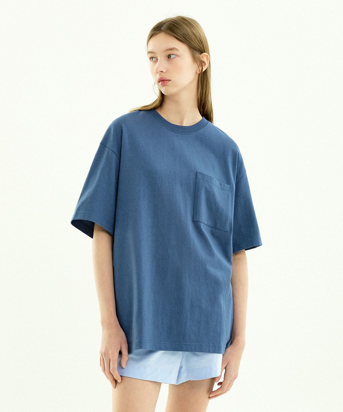 미니멀프로젝트(MINIMALPROJECT) 로버스트 헤비 포켓 반팔티셔츠 MST154 [NAVY]