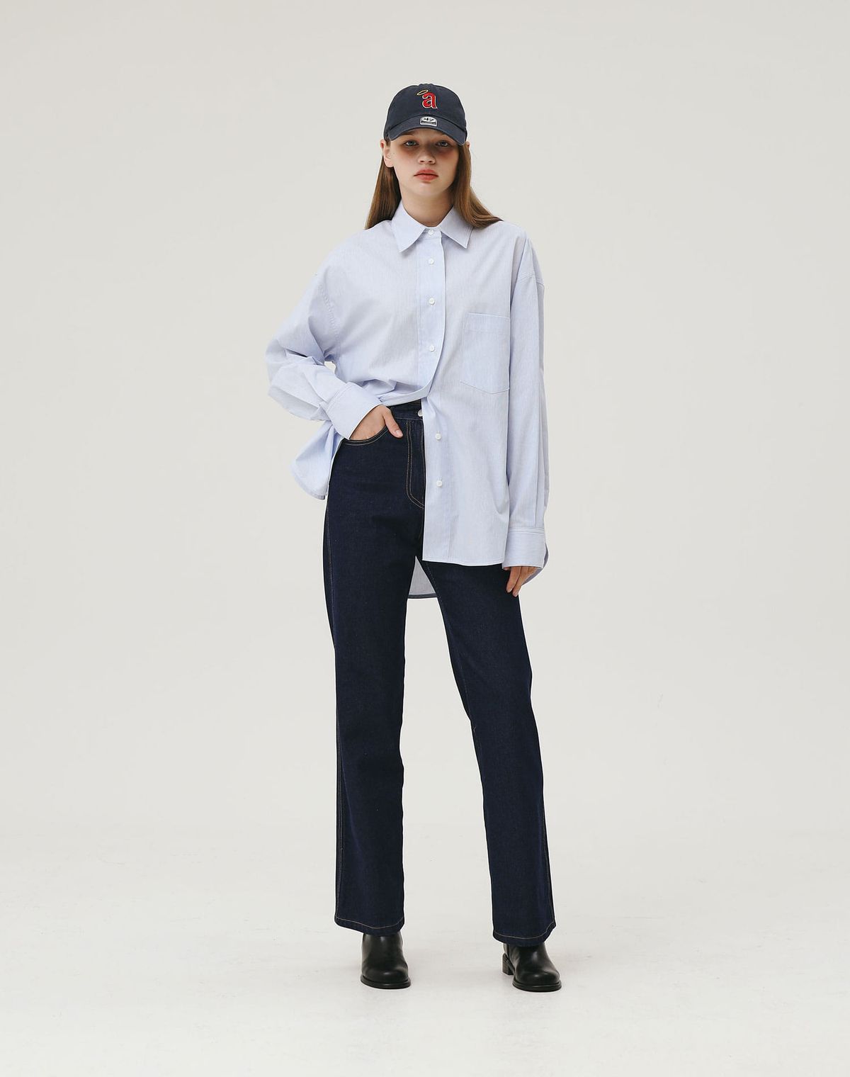 지에마르(GIEMAR) OVERSIZED STRIPE SHIRTS