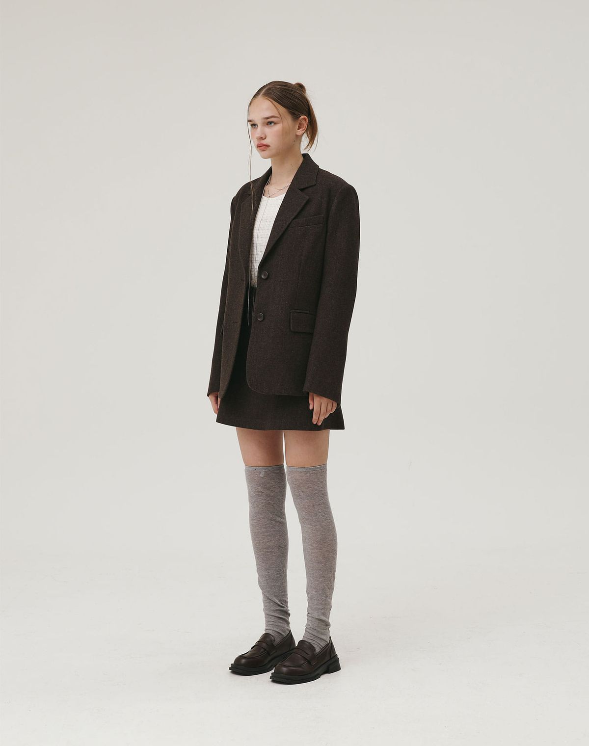 지에마르(GIEMAR) HERRINGBONE CLASSIC WOOL JACKET BROWN 13차 2월21일 주문건 부터 2월26일 출고