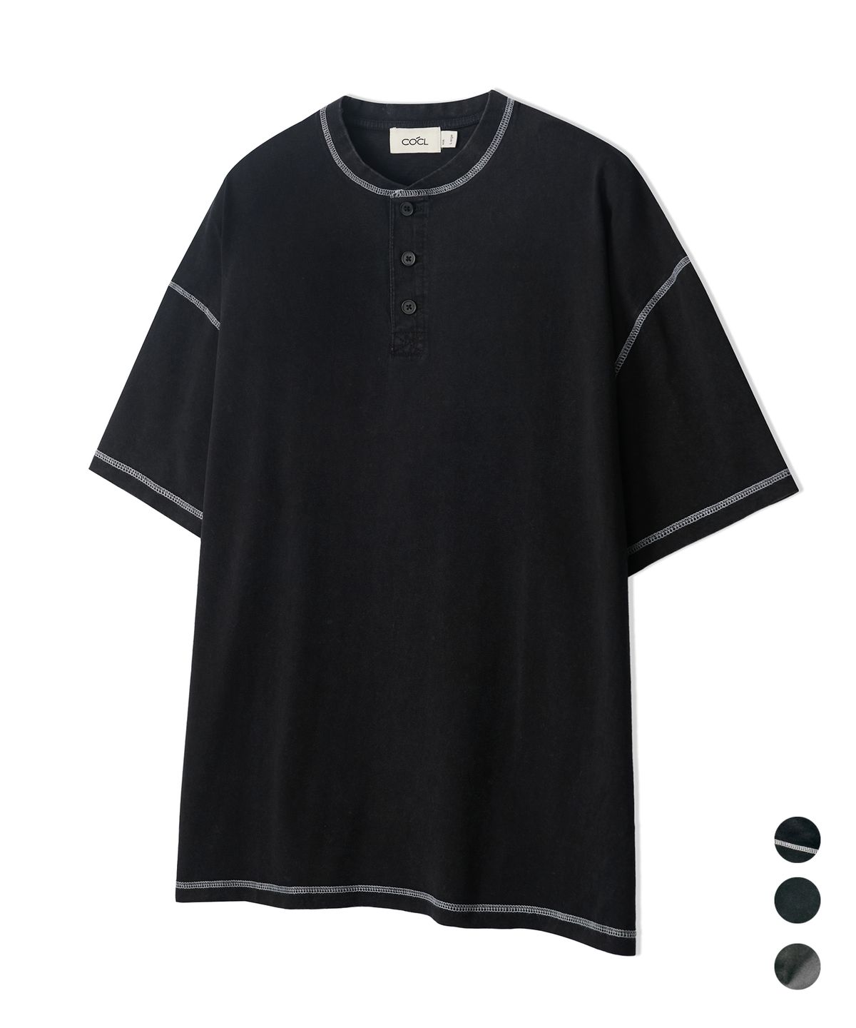 커스텀어클락(COSTUME O’CLOCK) [2PACK] 피그먼트 절개 티셔츠 6 STYLE COOSTS6STYPACK