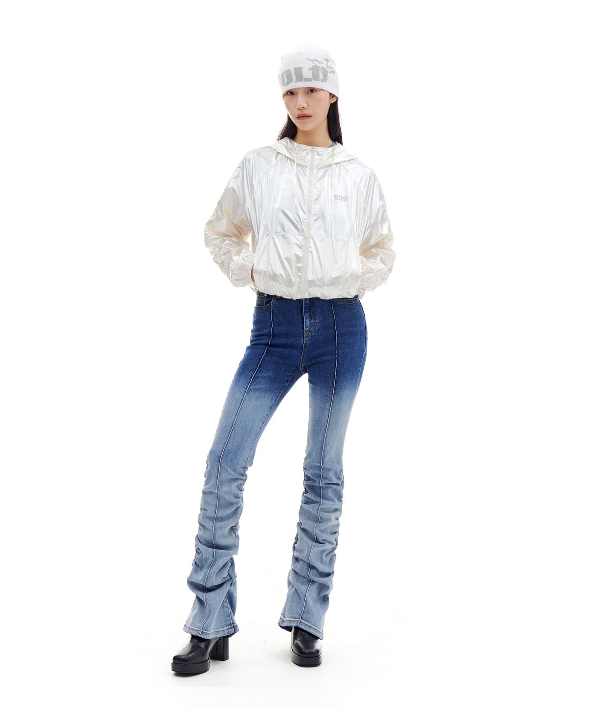 아카이브 볼드(ARCHIVE BOLD) BOOTSCUT SHIRRING DENIM PANTS (BLUE)