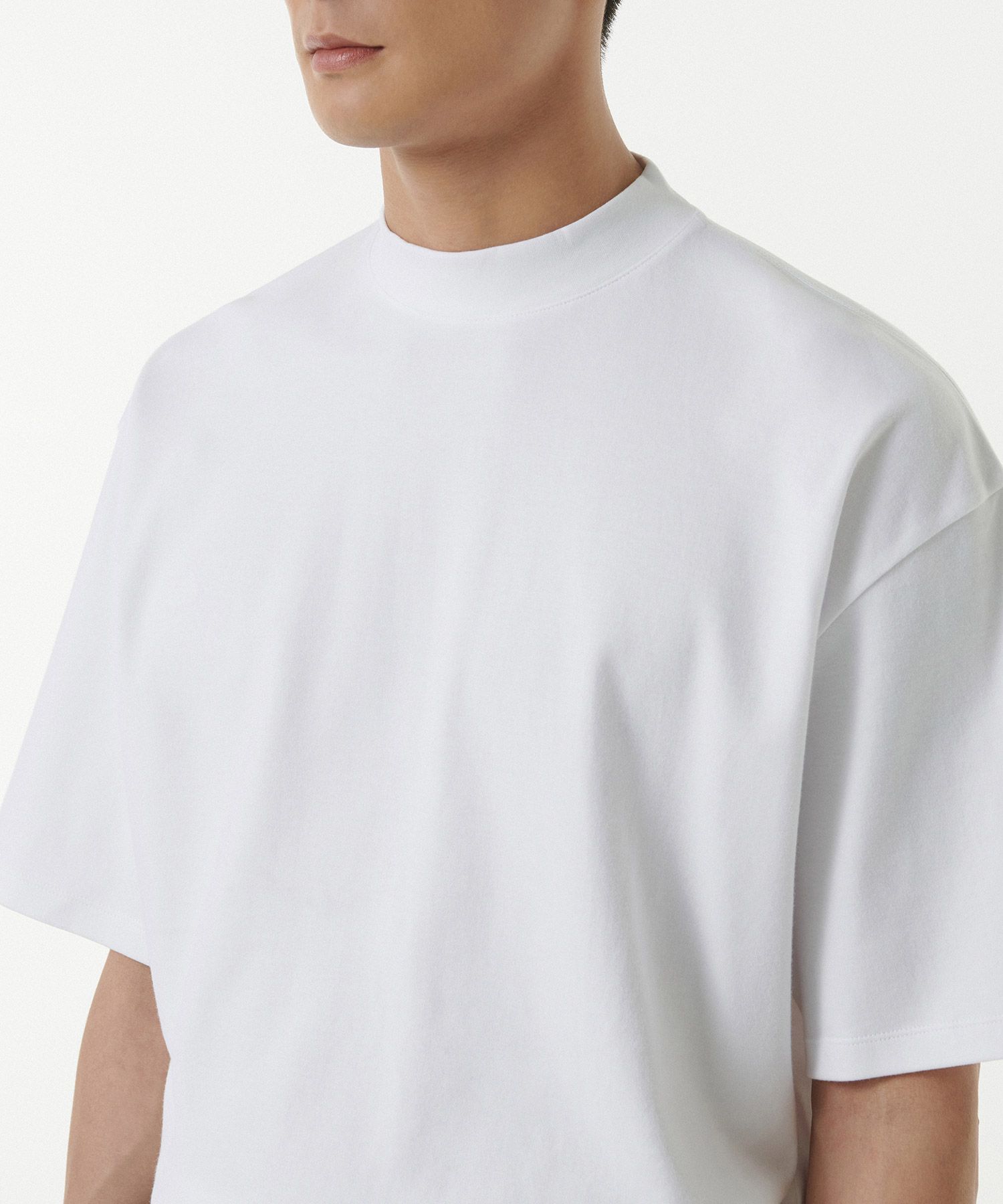 Tシャツ・カットソー *MUSINSA STANDARD* Oversized Mock Neck T-Shirt Grayish Beige MUSINSA | MUSINSA STANDARD Oversized Mock Neck T-Shirt