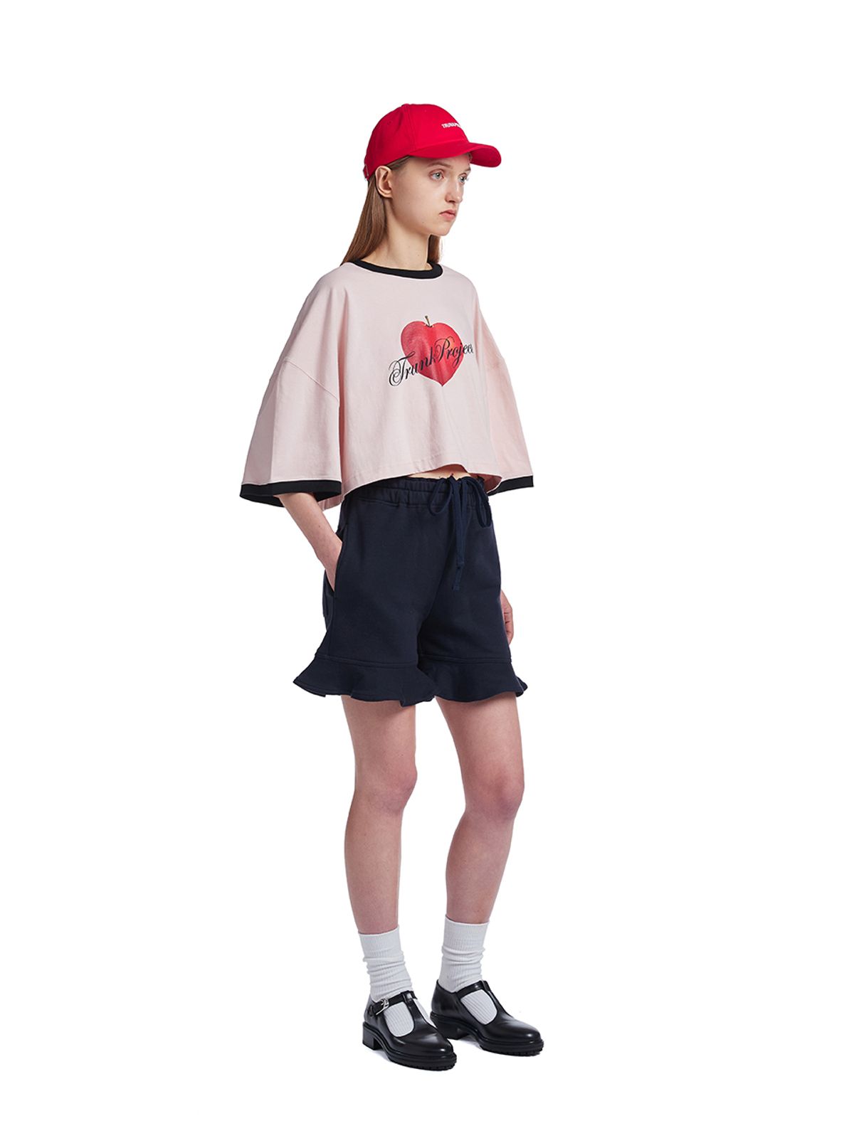 트렁크프로젝트(TRUNK PROJECT) Ringer T-Shirt_Pink