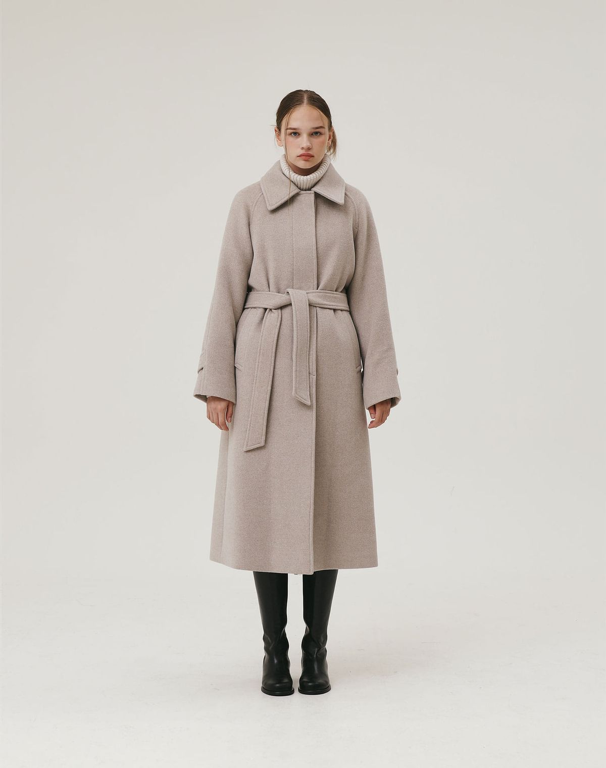 지에마르(GIEMAR) LONG SINGLE COAT LIGHT BEIGE
