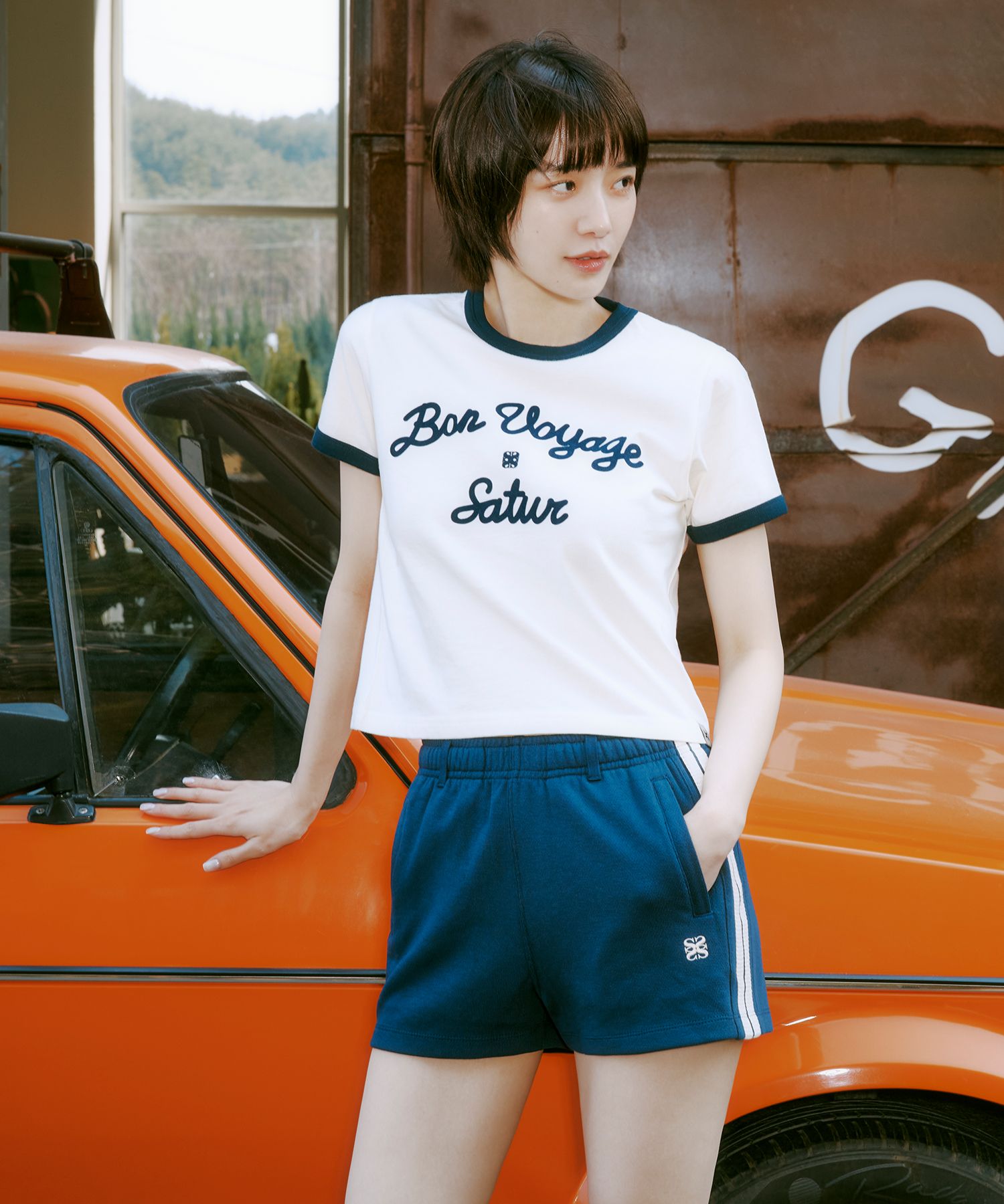 ■SATUR■ W Lawton All Day Track Shorts Classic Navy SA252WT MUSINSA | SATUR (W) Lawton All Day Track Shorts Classic Navy