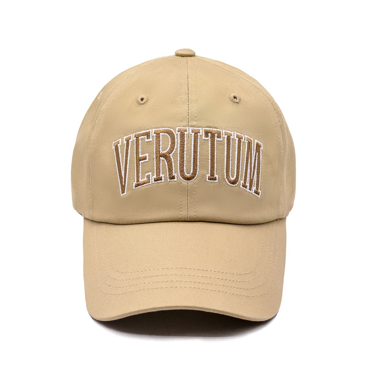 베루툼(VERUTUM) 빅 아치 로고 볼캡 베이지