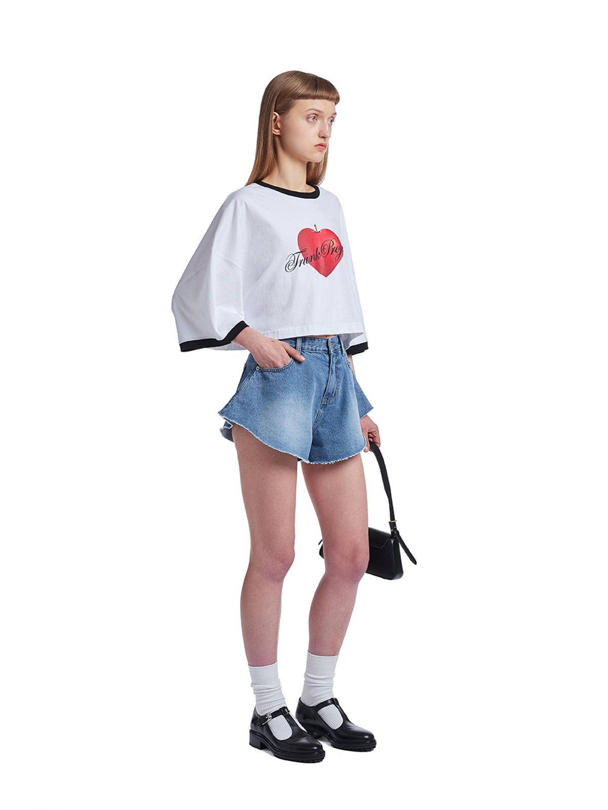 트렁크프로젝트(TRUNK PROJECT) Ringer T-Shirt_White