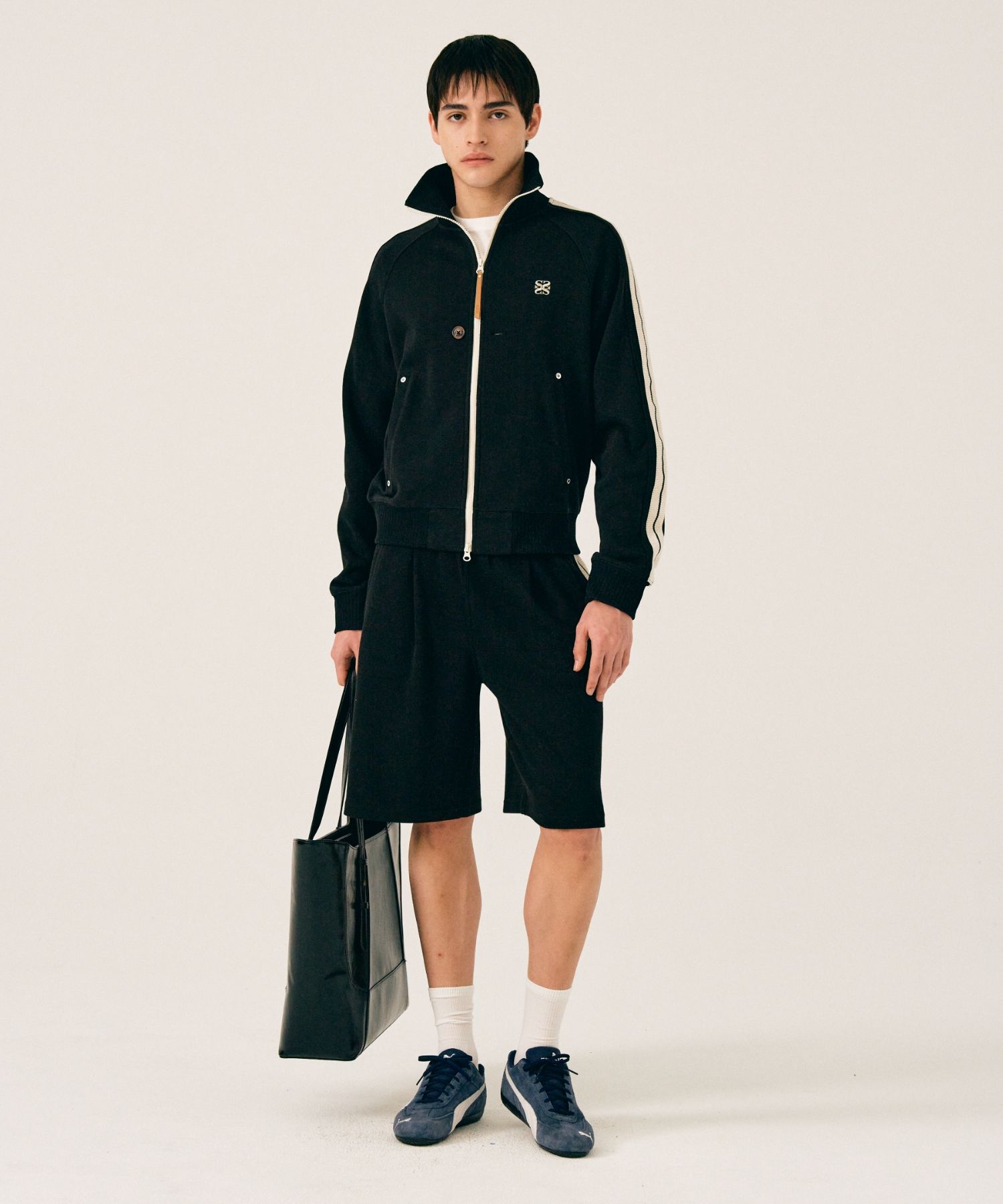 ◆SATUR◆ Lawton All Day Half Track Pants Caviar Black SA242 MUSINSA | SATUR Lawton All Day Track Pants Caviar Black