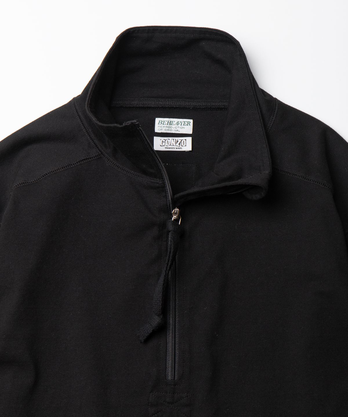 비헤비어(BEHEAVYER) ECWCS LV.2 HALF ZIP UP black