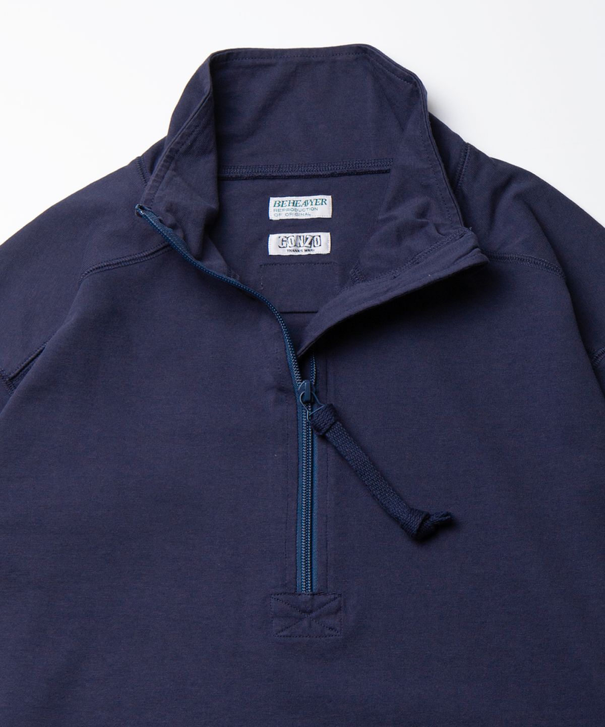 비헤비어(BEHEAVYER) ECWCS LV.2 HALF ZIP UP navy