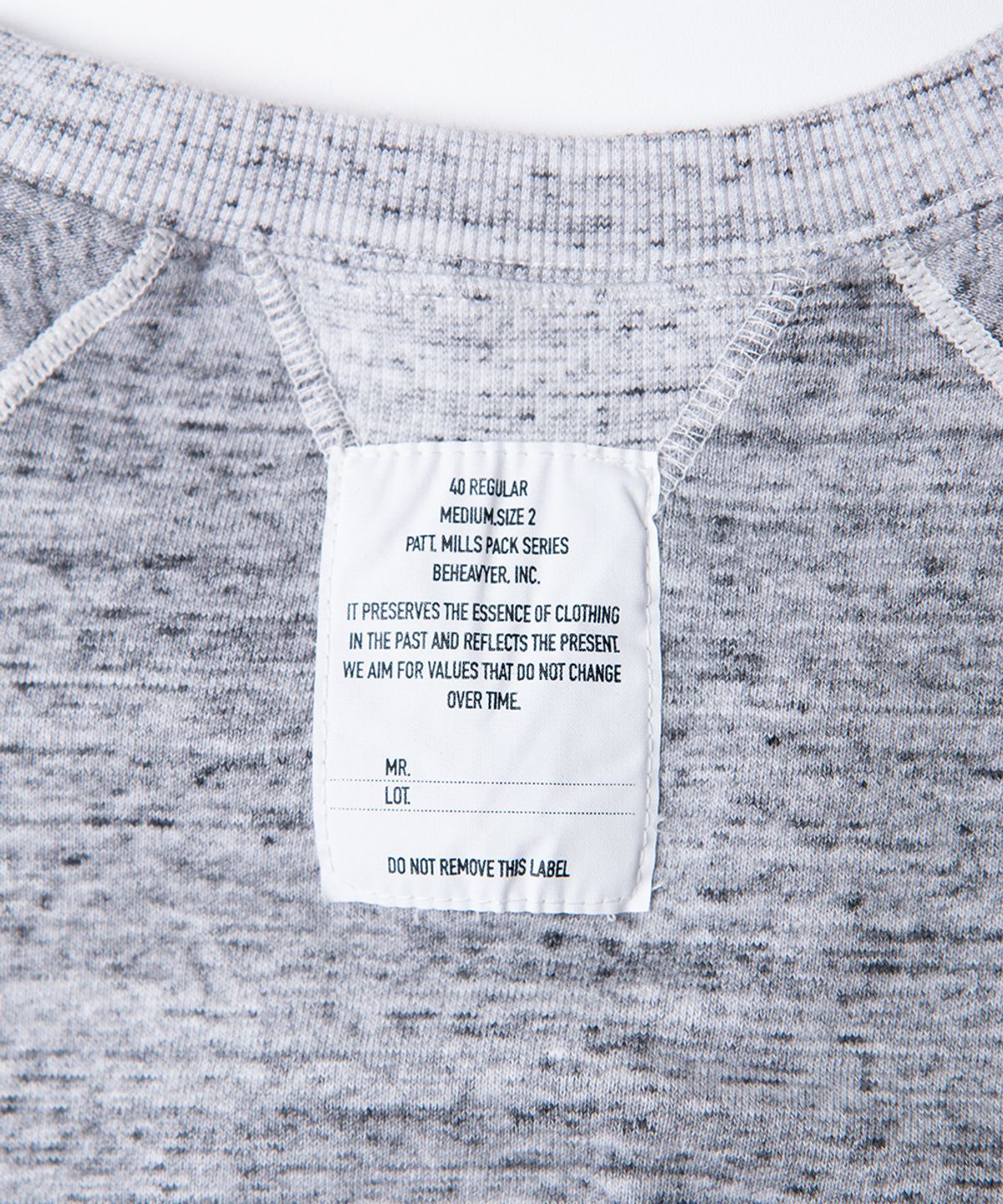 비헤비어(BEHEAVYER) GYM HALF SWEAT melange grey