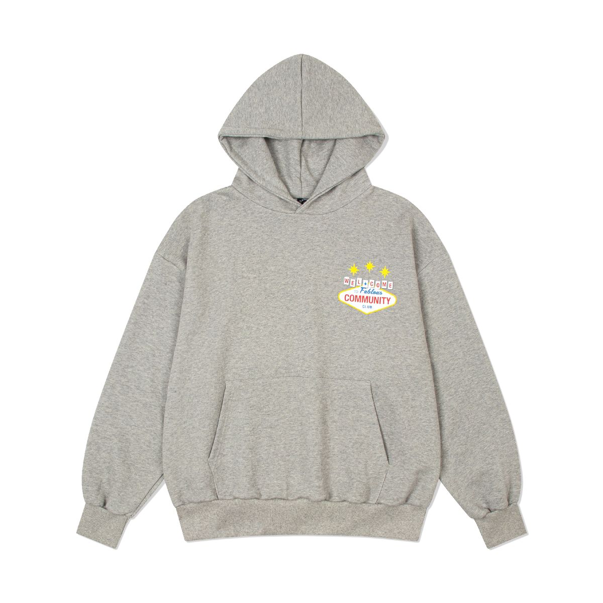 커뮤니티클럽(COMMUNITY CLUB) 웰컴 후디 그레이