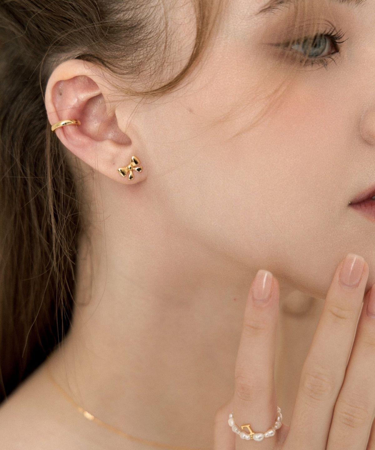 릴리코리(LILYKORI) 925 Silver Essential Ribbon Earrings