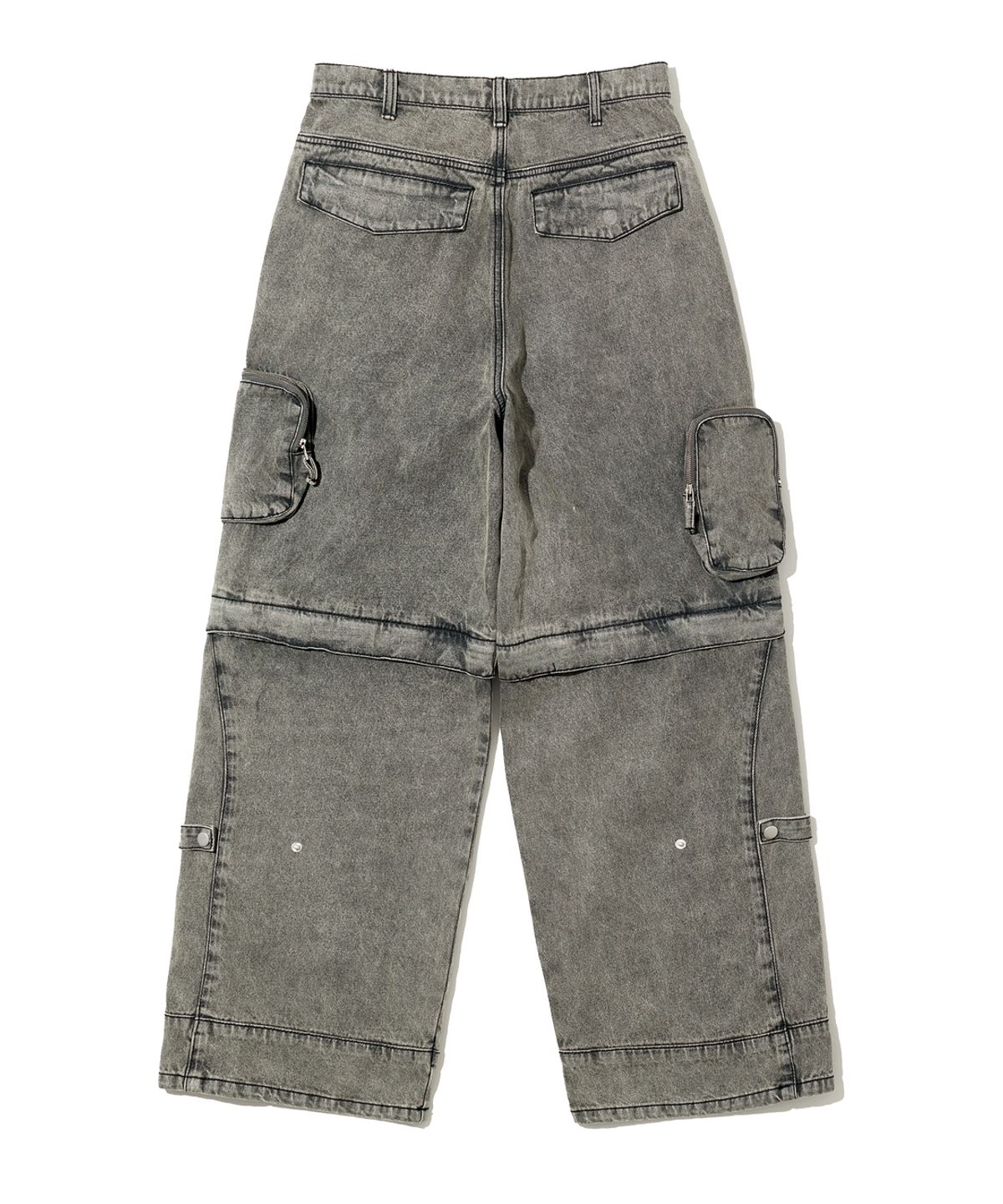 빅유니온(BIG UNION) TWOWAY POCKET PANTS / BLACK DENIM
