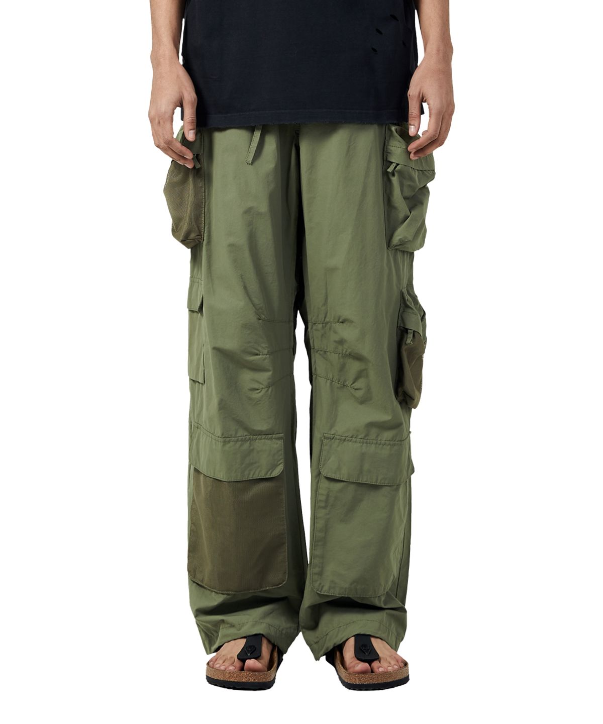 빅유니온(BIG UNION) MESH CARGO PANTS / KHAKI