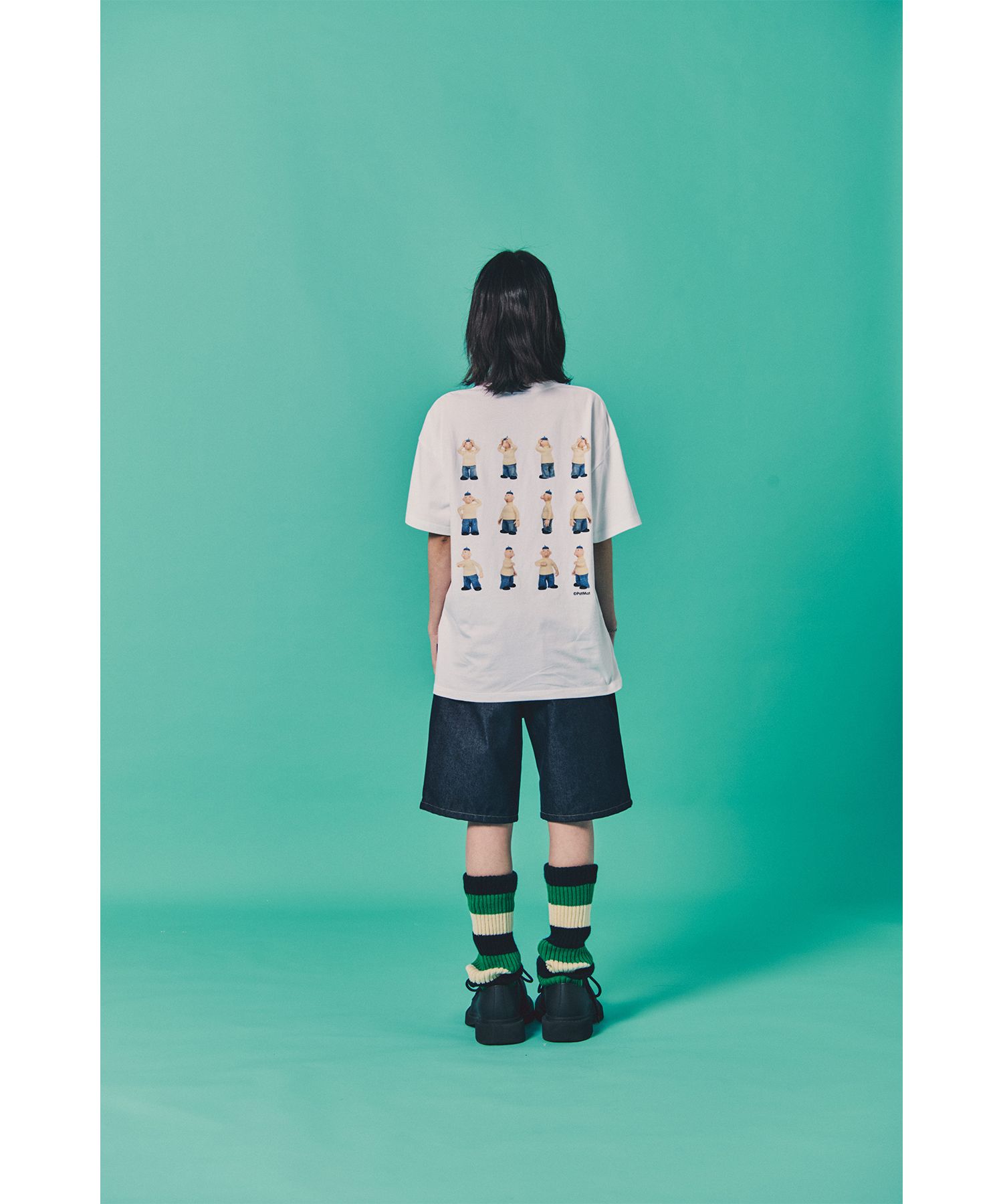 Tシャツ・カットソー LAUGHER PATMAT Motion Pat T-Shirt Black PM47 MUSINSA | LAUGHER [PAT&MAT] Motion Pat T-shirt. - White