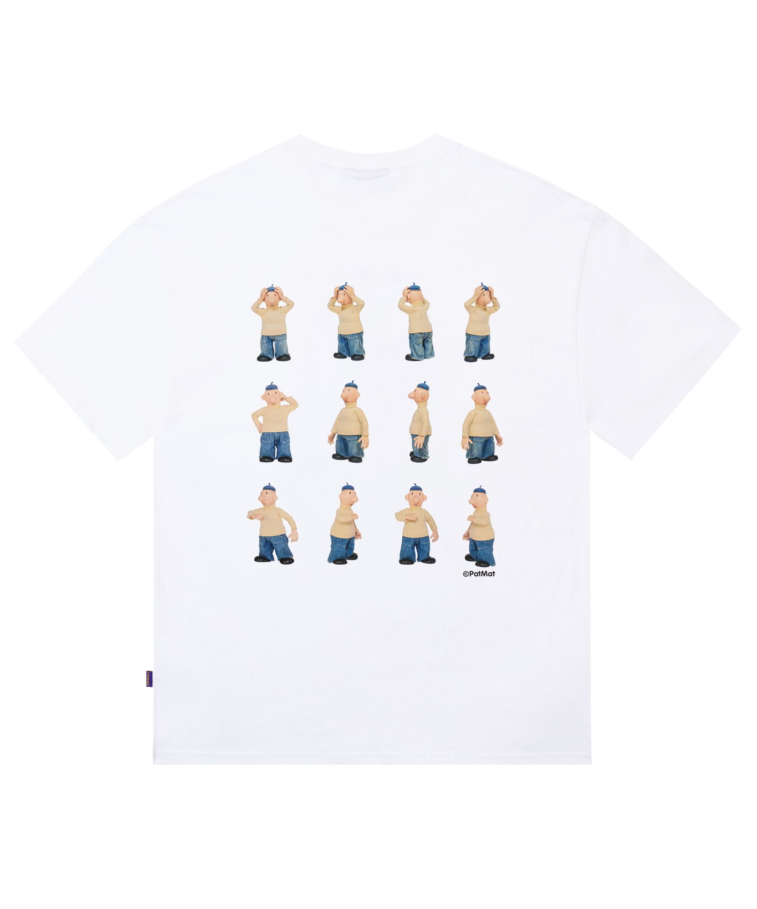 Tシャツ・カットソー LAUGHER PATMAT Motion Pat T-Shirt White PM6 MUSINSA | LAUGHER [PAT&MAT] Motion Pat T-shirt. - White