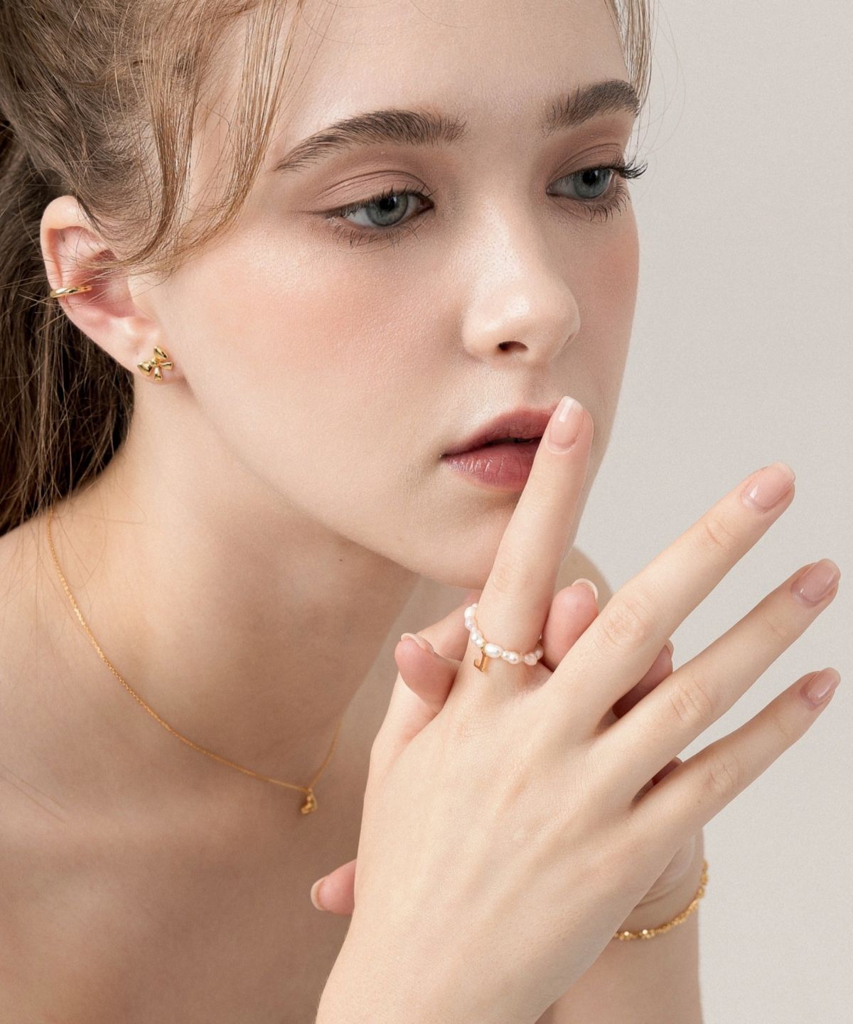 릴리코리(LILYKORI) Silver Lily Pearl Ring