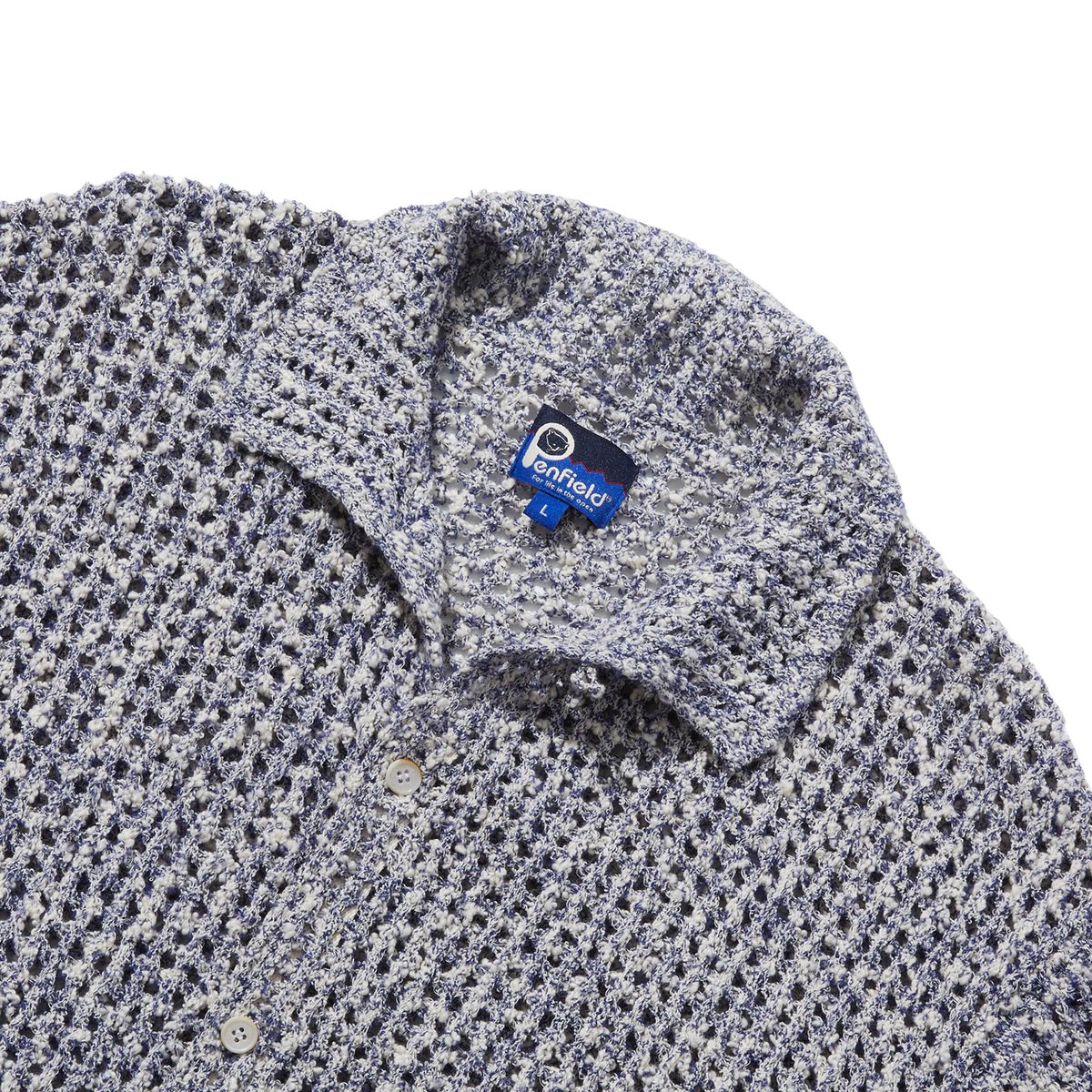 펜필드(PENFIELD) DOPPIO BOUCLE KNIT HALF SHIRT_FQ2WR48U