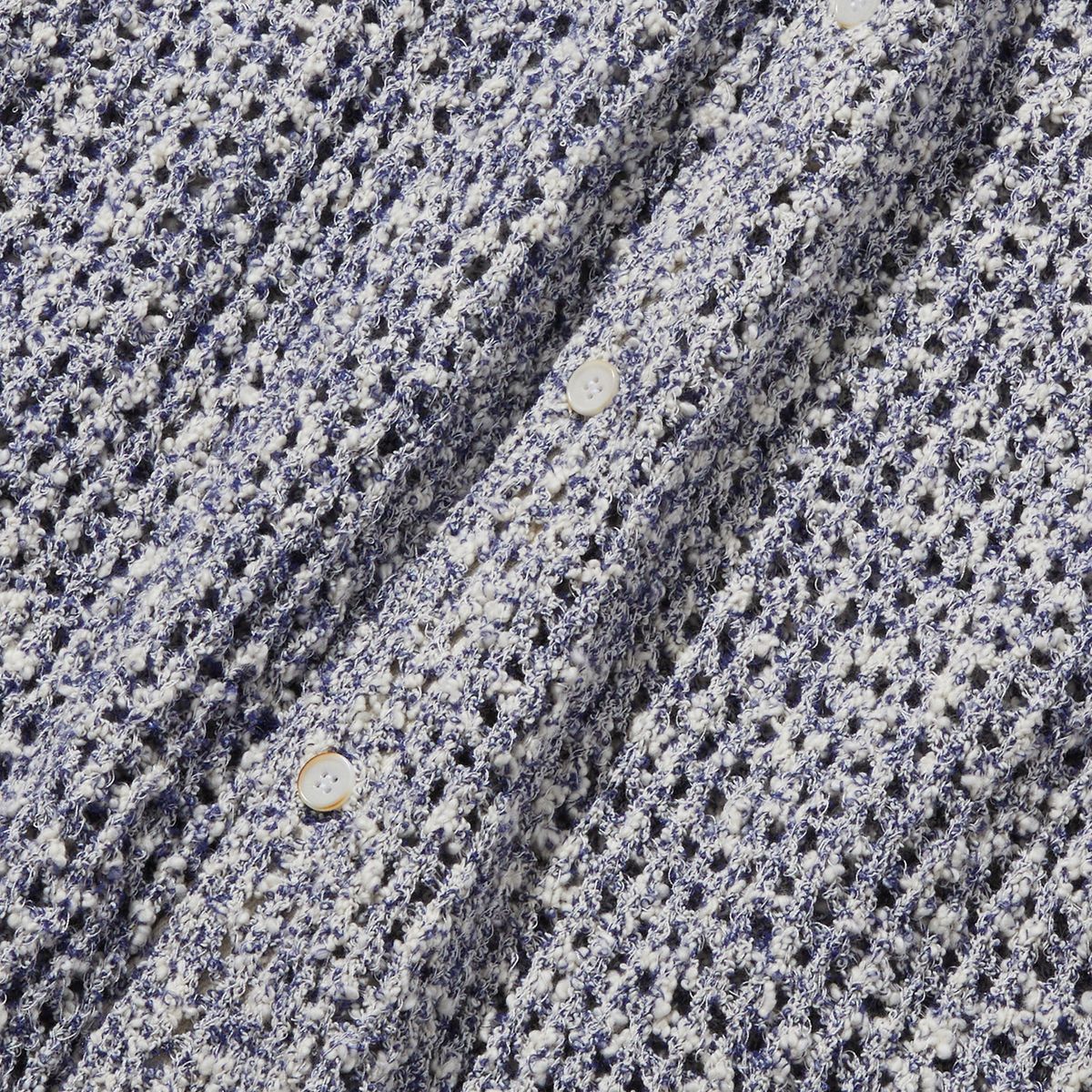 펜필드(PENFIELD) DOPPIO BOUCLE KNIT HALF SHIRT_FQ2WR48U