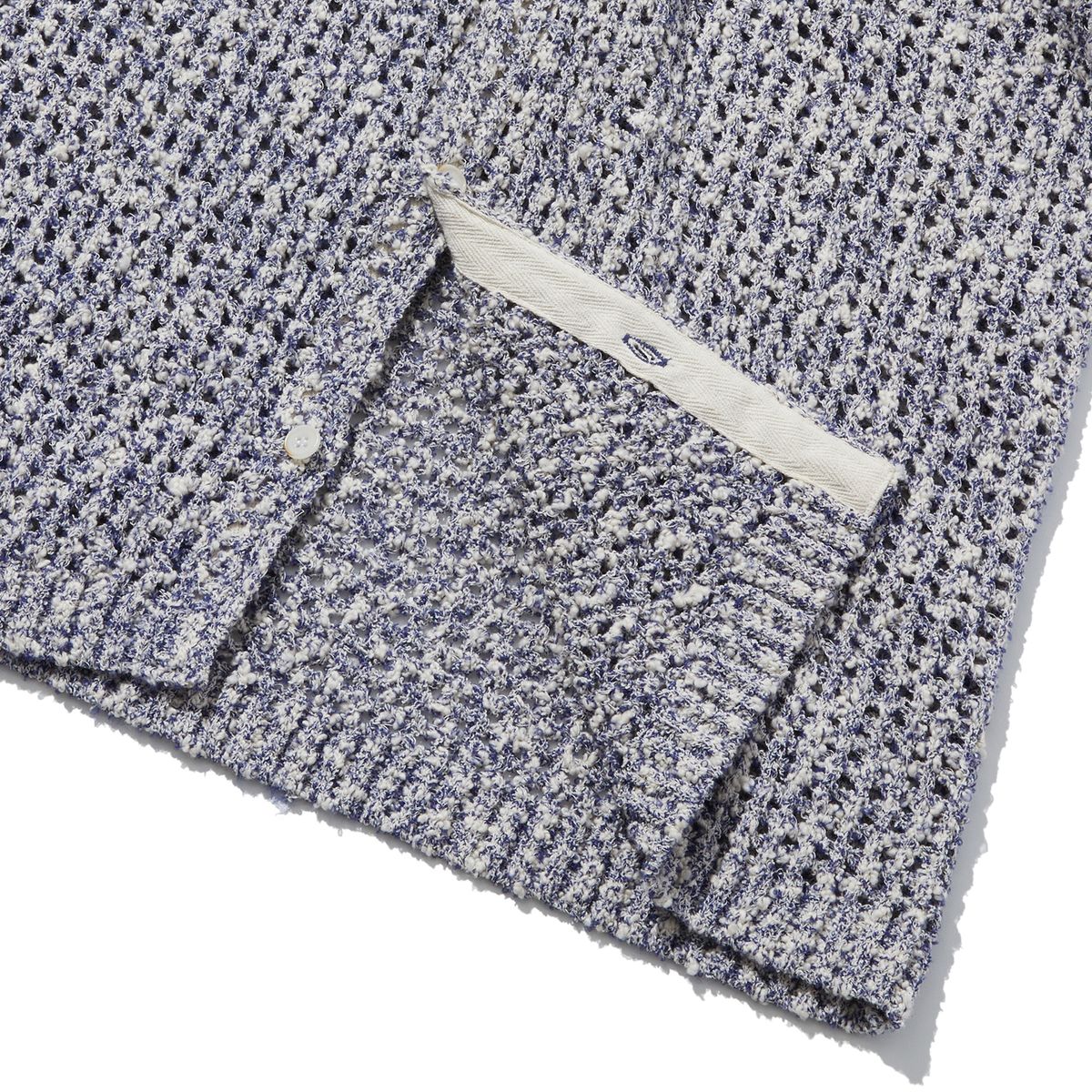 펜필드(PENFIELD) DOPPIO BOUCLE KNIT HALF SHIRT_FQ2WR48U