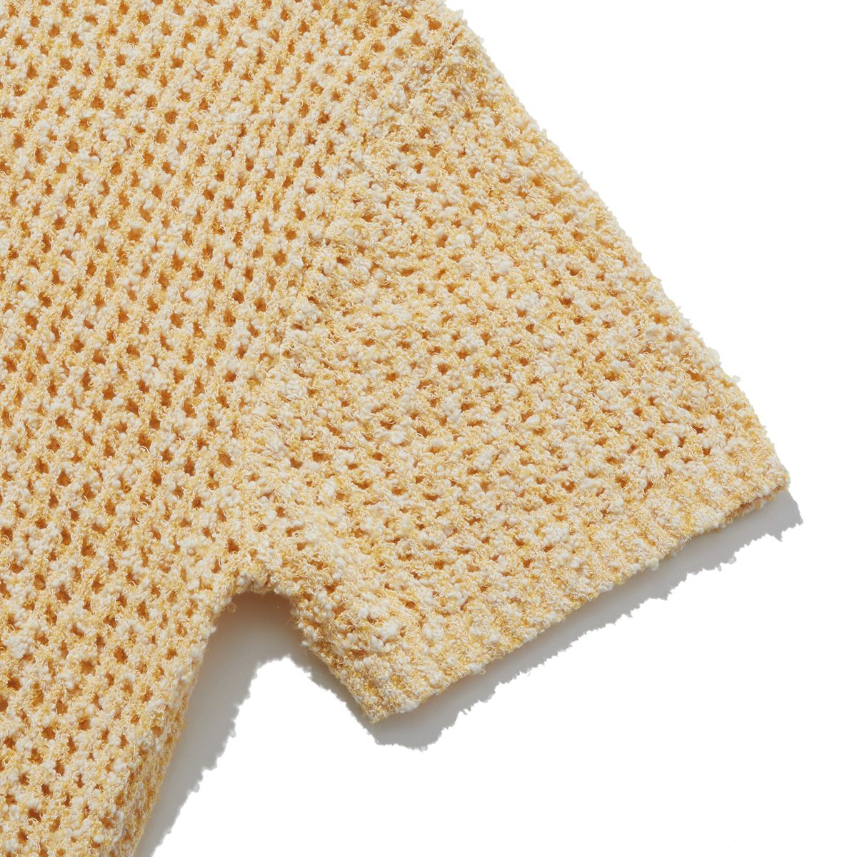펜필드(PENFIELD) DOPPIO BOUCLE KNIT HALF SHIRT LEMON_FQ2WR47U