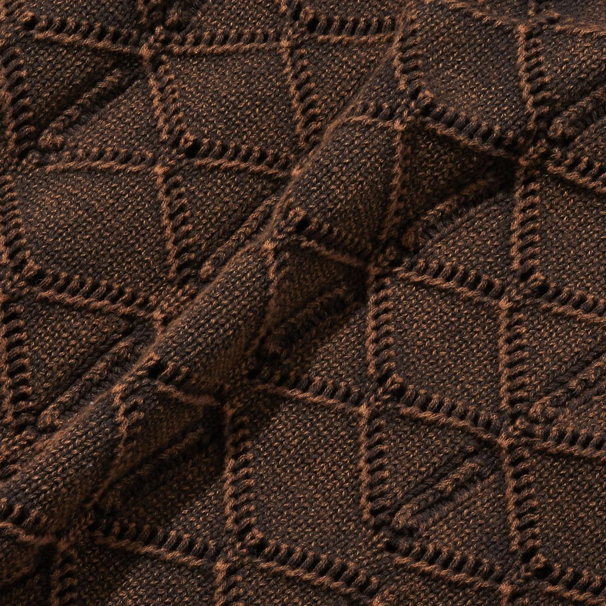 펜필드(PENFIELD) WASHED PULLOVER HALF KNIT DARK BROWN_FQ2KT20U