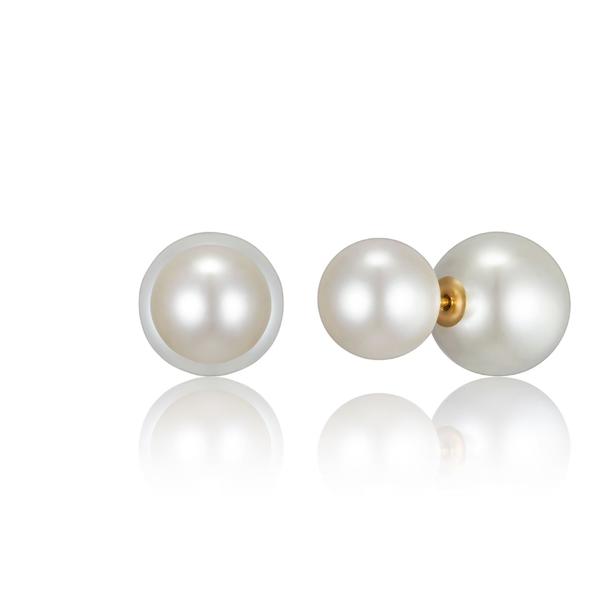 룬느(LUNNE) 14k 리버서블 8mm 진주 귀걸이 (14k골드) #LFE15